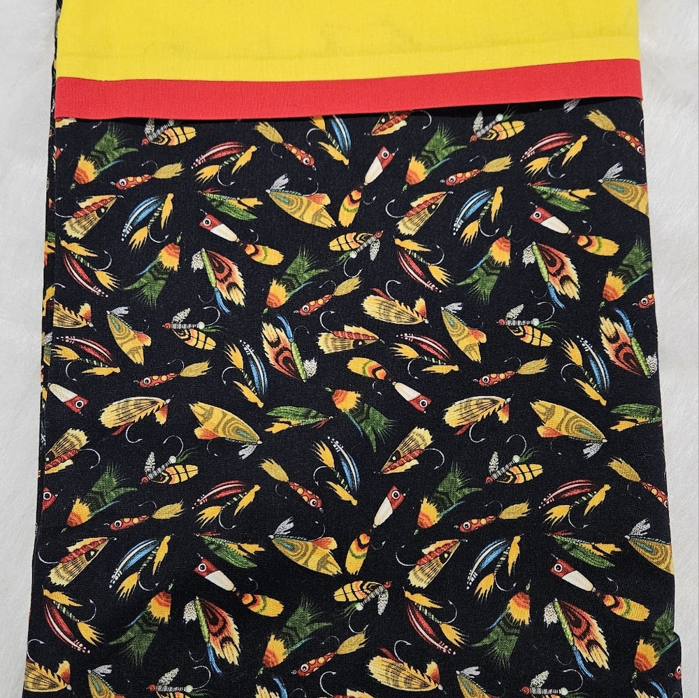Hand Crafted Colorful Fish Lures Patterned Pillowcase - Picture 2 of 4